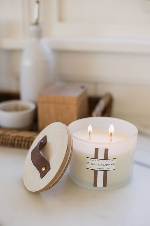 Citrus & Sandalwood 12 oz scented candle