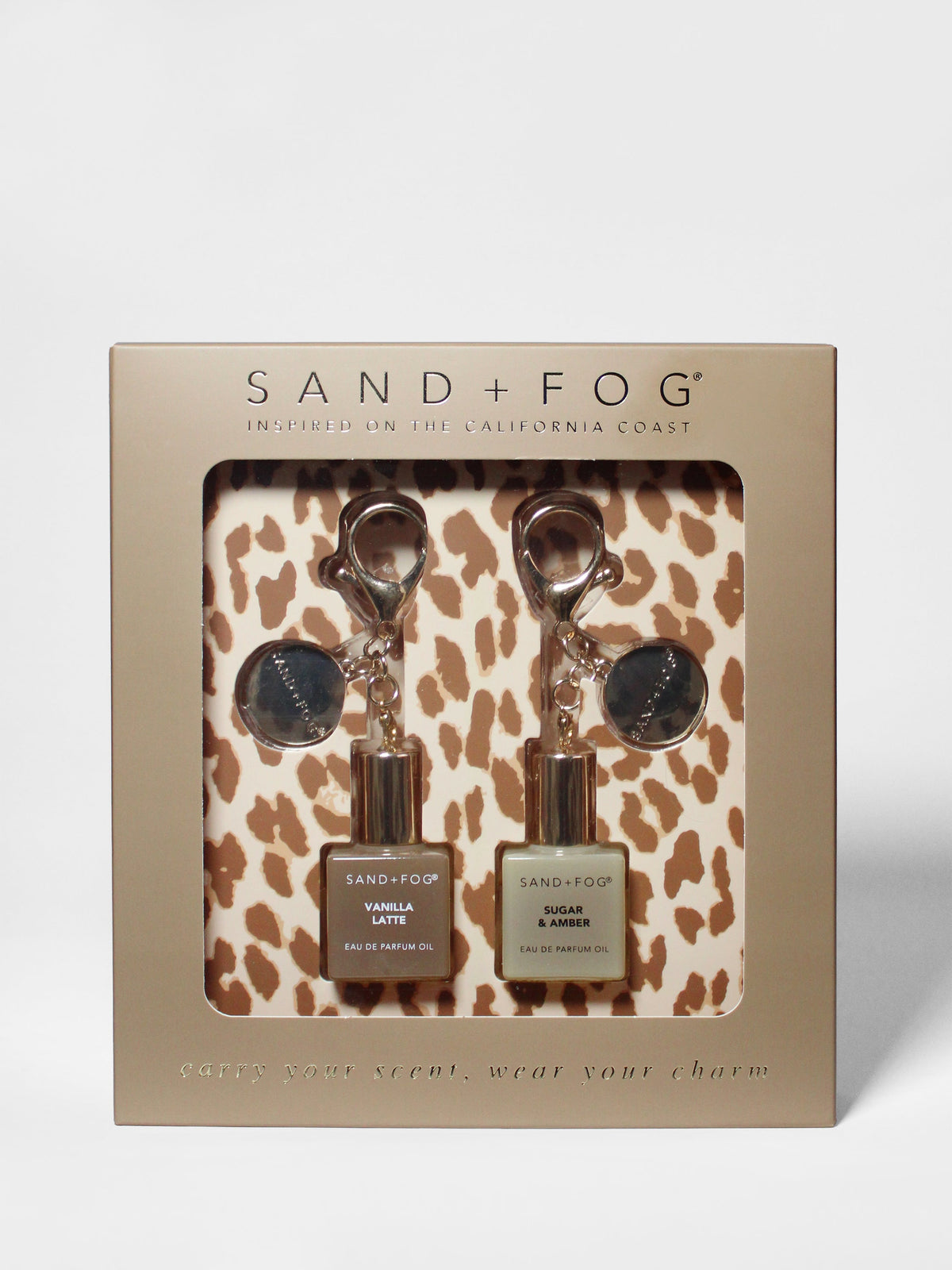Curated Bag Charm Perfume Oil Rollerball Set - Vanilla Latte + Sugar & Amber